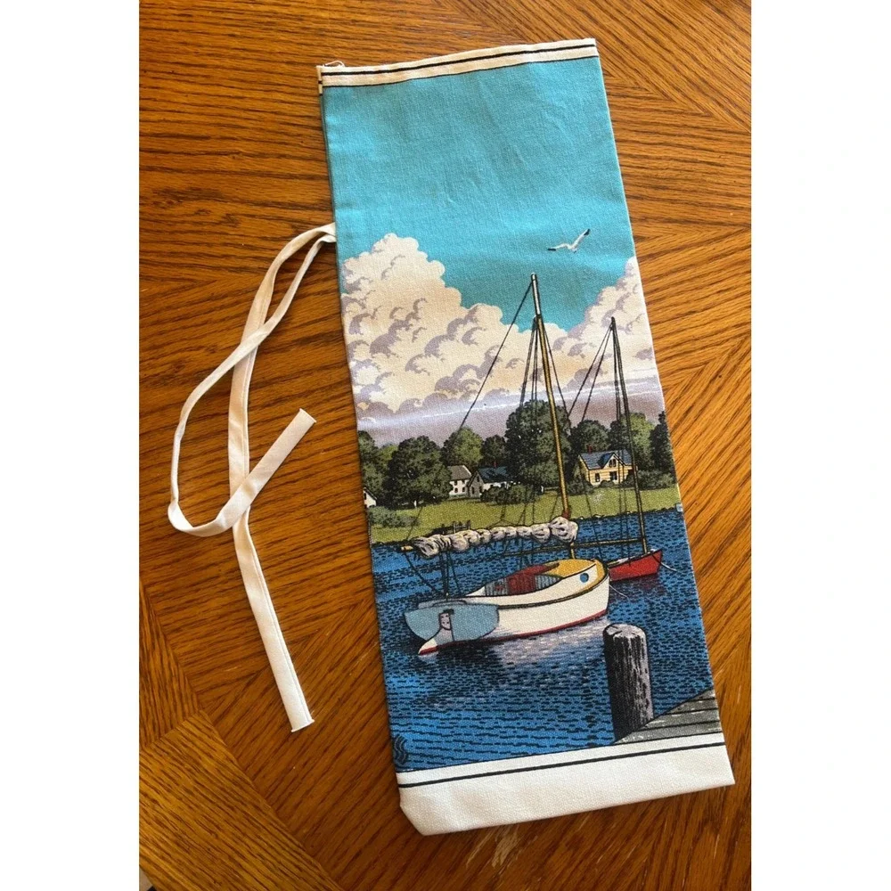 Sailboat Nautical Grocery Bag Holder Sack Storage Organizer Dispenser Hanging